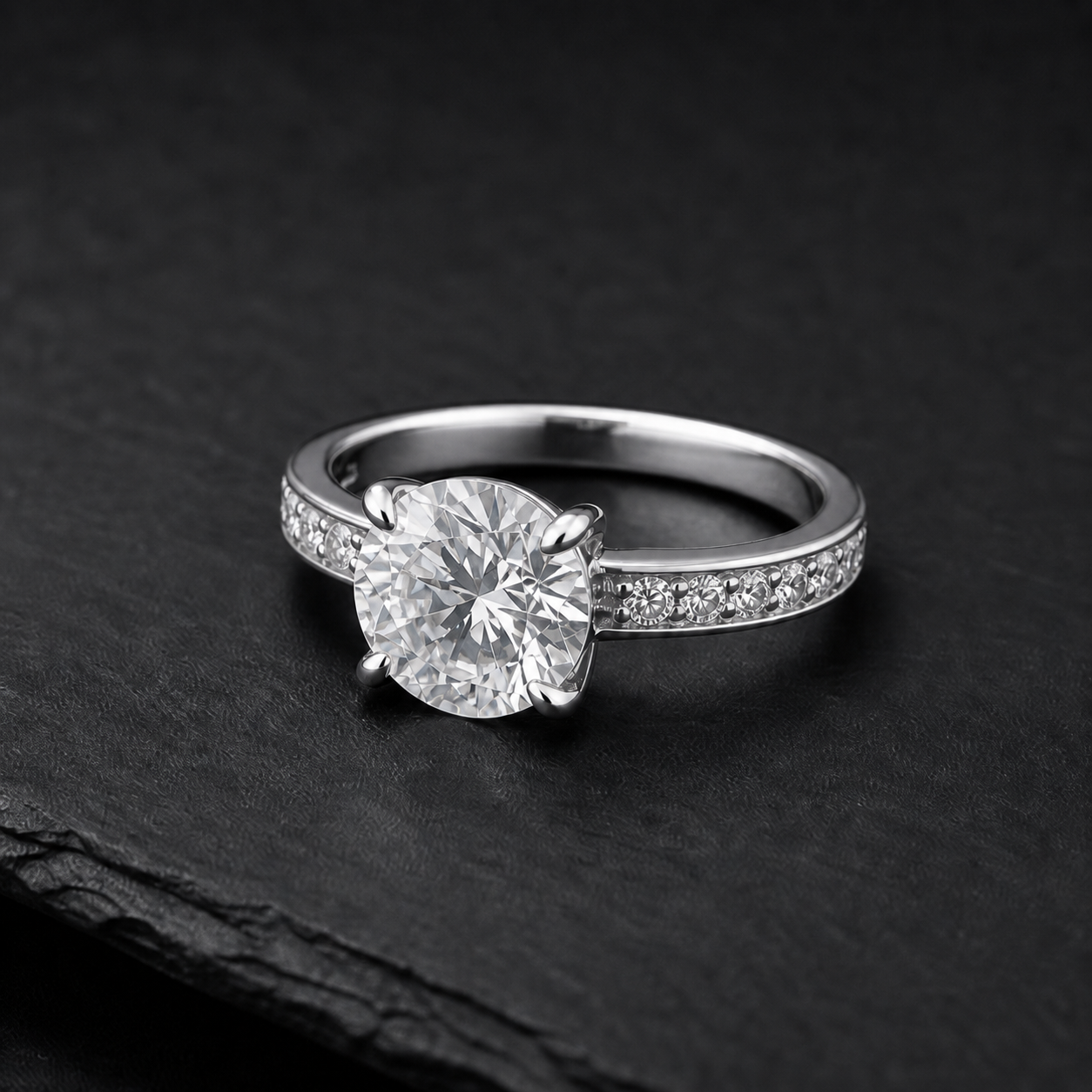 CANCRI Aurora solitaire ring in 925 sterling silver